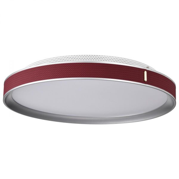 Bandon 20  LED Flush Mount Light, Gray with Red Wrap, Acrylic Lens Fashion