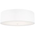 Pullman 20 in. LED Flush Mount Light 277V Matte White Finish Fashion