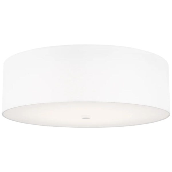 Pullman 20 in. LED Flush Mount Light 277V Matte White Finish Fashion