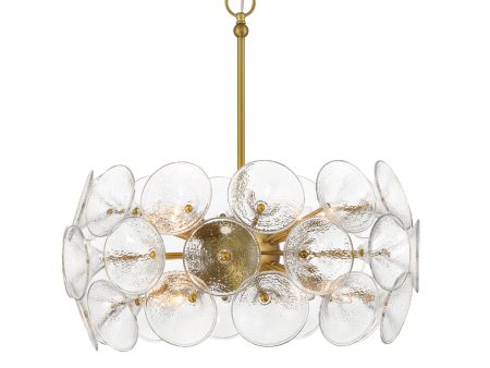 Winter 22  8 Lights Chandelier Brass Finish Supply