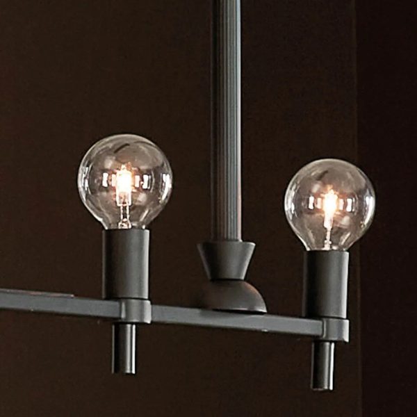 Torvee 41  5-Light Linear Chandelier, Black Finish Hot on Sale