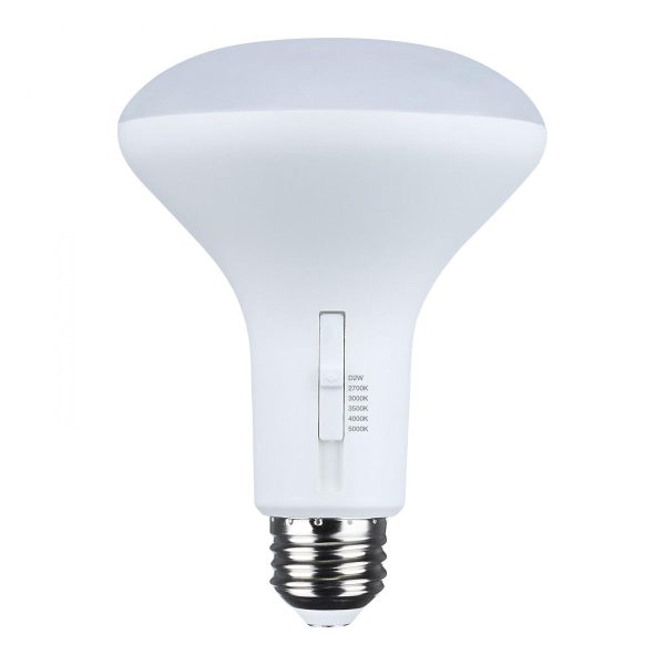 R30 BR30 LED Bulb, 9 Watts, 850 Lumens, Dim to Warm & CCT Selectable, E26 Medium Base, 120° Flood For Cheap