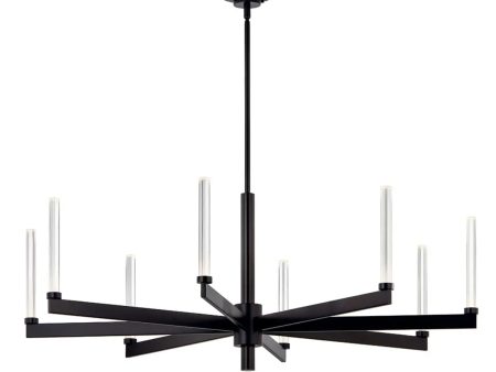 Sycara 49  8-Light LED Chandelier, Black Finish For Cheap