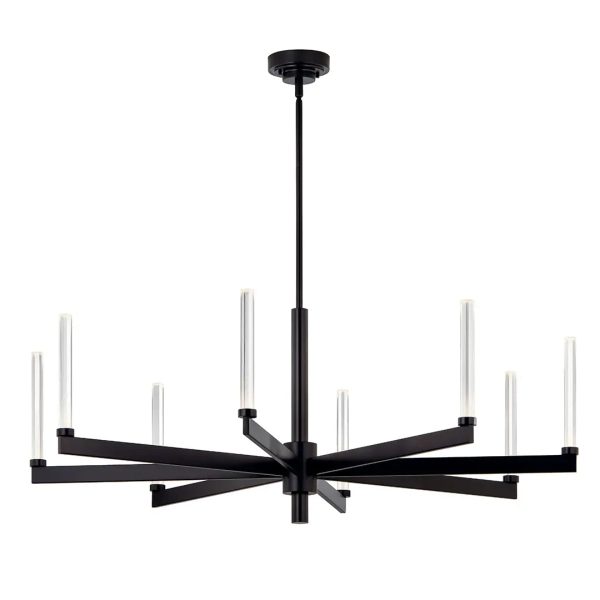 Sycara 49  8-Light LED Chandelier, Black Finish For Cheap