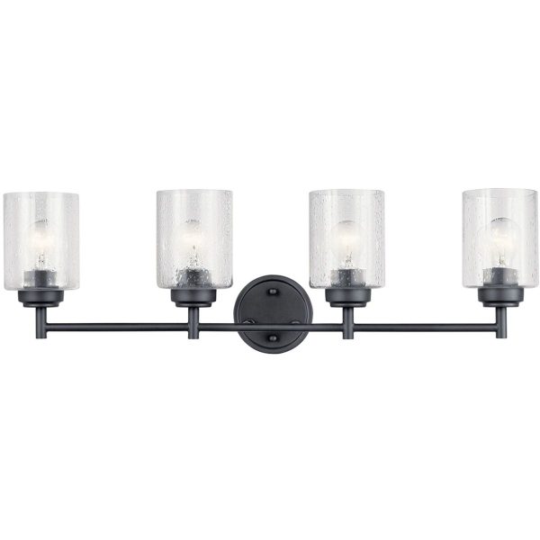 Winslow 30 in 4 Lights Vanity Light Black finish Hot on Sale