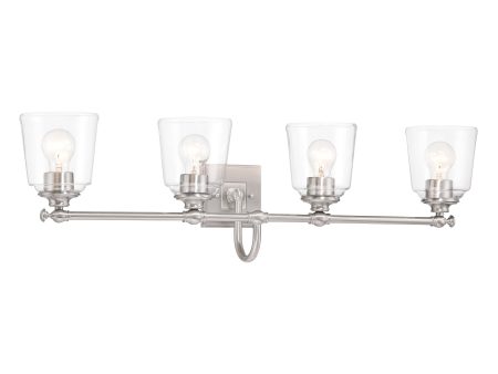 Antonia 35  4 Lights Vanity Light Brushed Nickel Finish For Sale