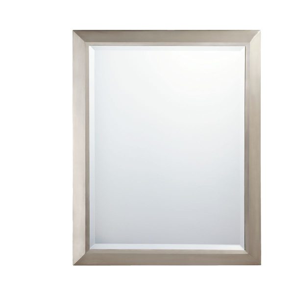 30 In. X 24 In. Wall Mirror Brushed Nickel finish on Sale