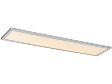 Sky 48 in. LED Rectangular Disk Light 3000K Silver Hot on Sale