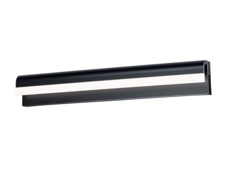 Waterfall 30 in. LED Bath Bar Black finish Online now