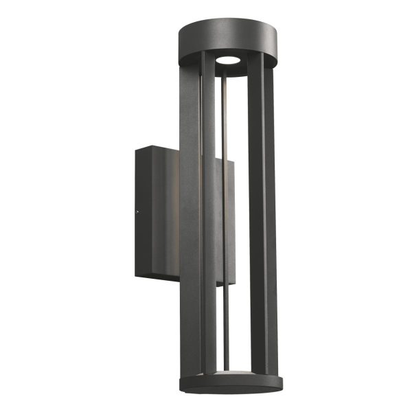 Turbo 18 In. LED Outdoor Wall Sconce 3000K Black Finish For Sale