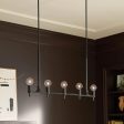 Torvee 41  5-Light Linear Chandelier, Black Finish Hot on Sale