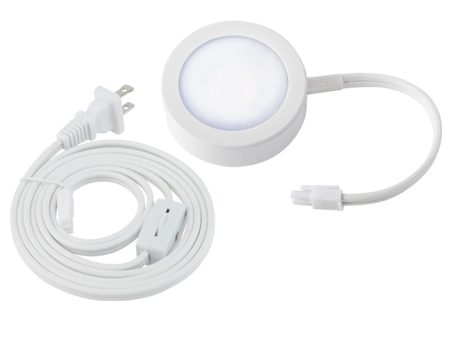 120V 3-CCT Single Wired Puck Light with Cord Online Hot Sale