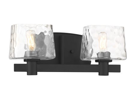 Drysdale 15  2 Lights Vanity Light Black Finish Supply