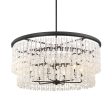 Shimmering Elegance 36  9 Lights Chandelier Light Black Finish Supply