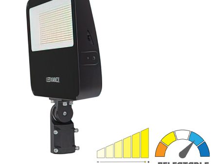 LED Flood Light, 45000 lm, 300W, 30K|40K|50K, Slipfitter & Trunnion Mount, 120-347V Sale