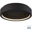 Icorona Wiz 23 in. Smart LED Flush Mount Light RGBW Black Finish Cheap