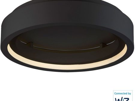 Icorona Wiz 23 in. Smart LED Flush Mount Light RGBW Black Finish Cheap