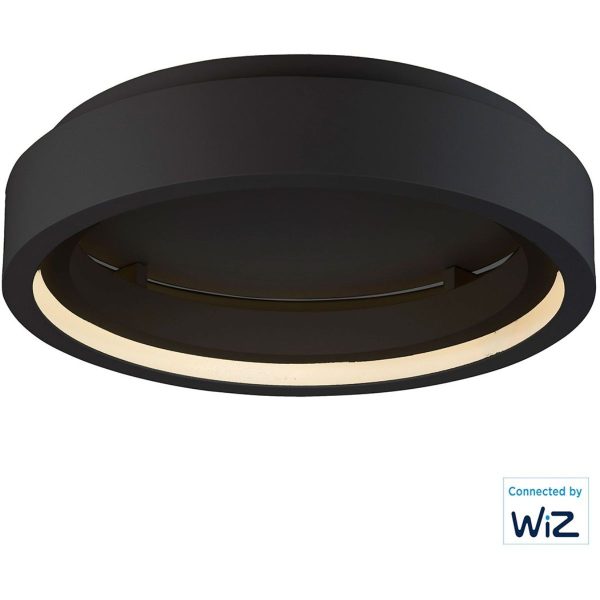 Icorona Wiz 23 in. Smart LED Flush Mount Light RGBW Black Finish Cheap