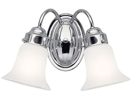 14 in. 2 Lights Vanity Light Chrome Finish Hot on Sale