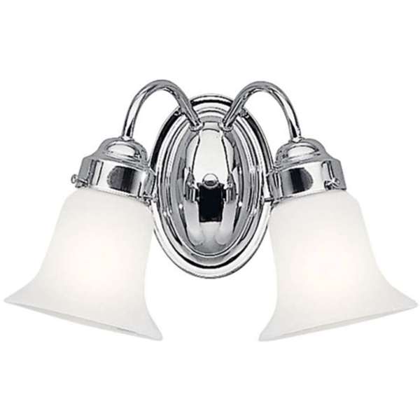 14 in. 2 Lights Vanity Light Chrome Finish Hot on Sale