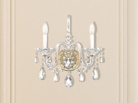 Sterling 17 in. Silver Armed Sconce with Crystals from Swarovski Online