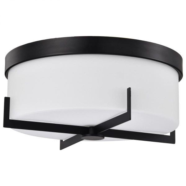 Roselle 15  Flush Mount Light, Matte Black Finish Online now