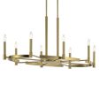 Tolani 43  8-Light Chandelier, Brushed Natural Brass Finish Online Hot Sale