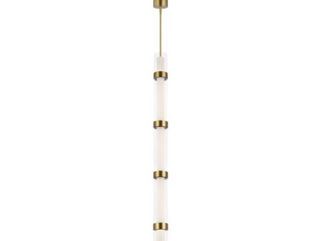 Wit 5 Lights LED Pendant Light Brass Finish Hot on Sale