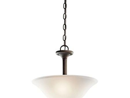 Wynberg 15  2-Light Convertible Pendant Light, Olde Bronze Finish Cheap