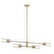 Velestino 47  4-Light Linear Chandelier, Champagne Bronze Finish For Discount