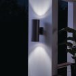 15  2 lights up down outdoor cylinder sconce bronze finish For Discount