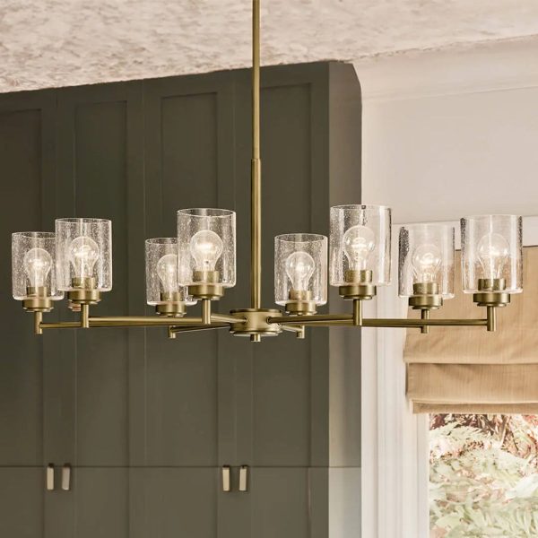 Winslow 45  8-Light Chandelier, Natural Brass Finish Sale