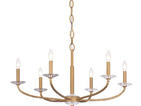 Atella Chandelier Gold Finish For Sale