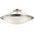 23 in. 4 Lights Semi Flush Mount Light Nickel finish Supply