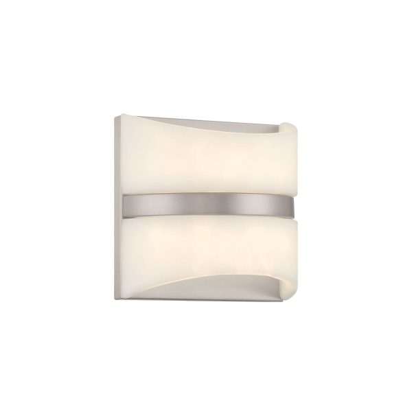 Velaux 7  1 Light LED Wall Scocne Brushed Nickel Finish For Discount