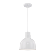 R Series 10  Cord Hung Deep Bowl Shade Pendant Light White Finish Online Sale