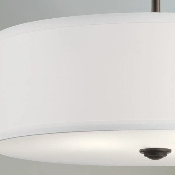 Shailene 18  3-Light Round Semi-Flush Mount, Olde Bronze Finish Online now