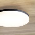 Wyatt 16 in. LED Flush Mount Light Black Finish Online now