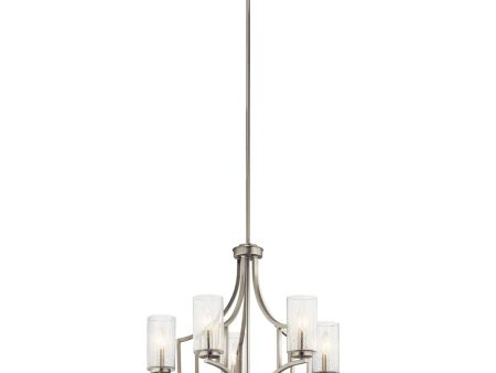 Vara 25  5-Light Chandelier, Brushed Nickel Finish For Sale