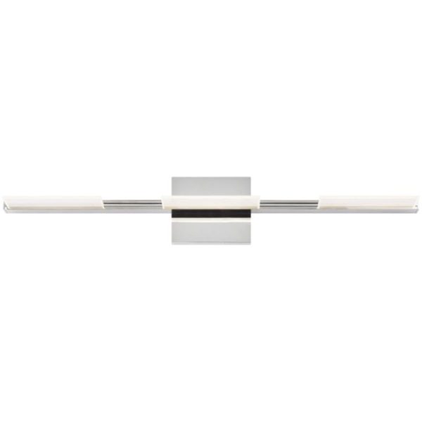 Tris 26 in. LED Bath Bar 277V 671 Lumens 3000K Chrome Finish For Sale