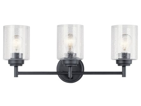 Winslow 22 in 3 Lights Vanity Light Black finish For Sale