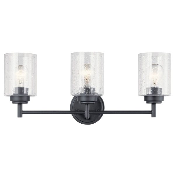 Winslow 22 in 3 Lights Vanity Light Black finish For Sale