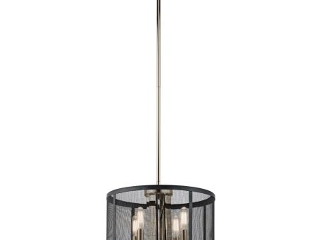 Titus 15  4-Light Convertible Pendant Light, Polished Nickel Finish Online Sale