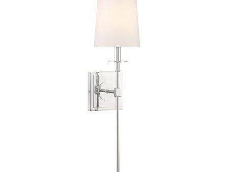 Calera 23  1 Light Wall Sconce Polished Nickel Finish Sale