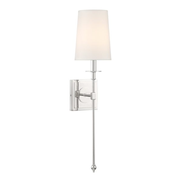 Calera 23  1 Light Wall Sconce Polished Nickel Finish Sale