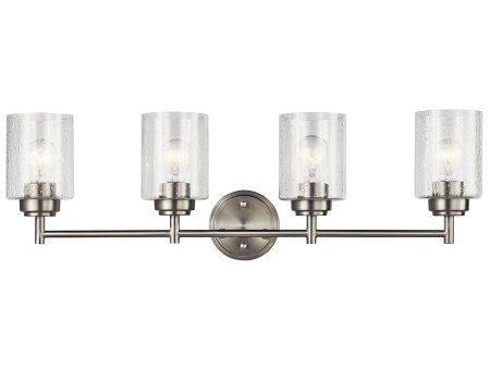 Winslow 30 in 4 Lights Vanity Light Nickel finish For Discount