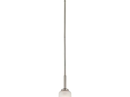 Shailene 11  1-Light Mini Pendant Light with Clear Satin Etched Glass, Brushed Nickel Finish For Cheap