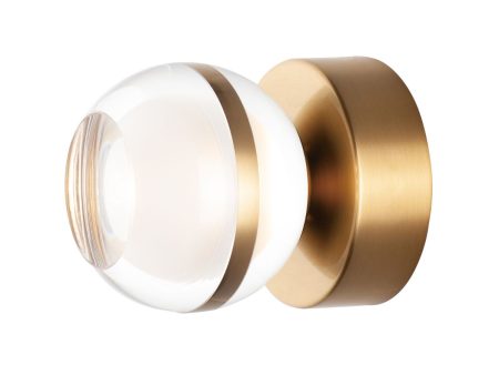 Swank 6 in. LED Wall Light Brass finish Online Hot Sale