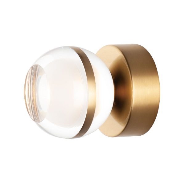 Swank 6 in. LED Wall Light Brass finish Online Hot Sale