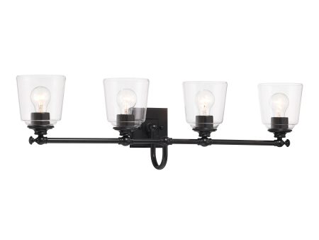 Antonia 35  4 Lights Vanity Light Black Finish Online Sale